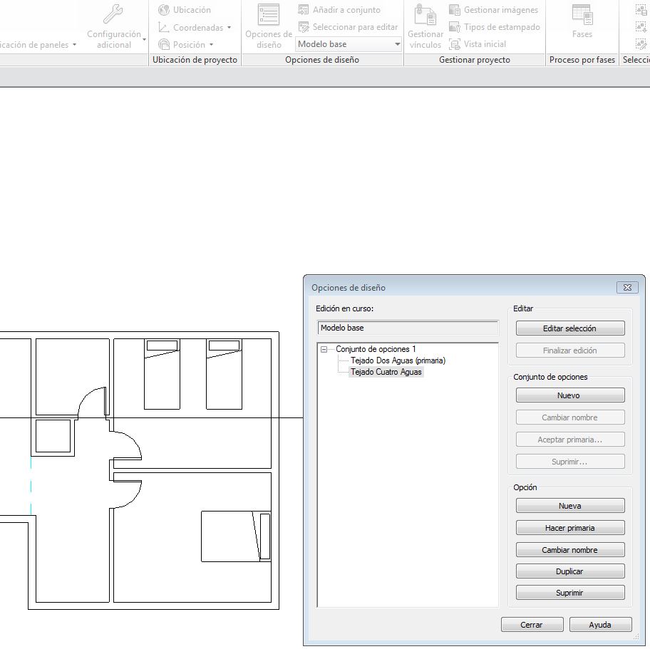 Opciones de Diseño - Revit